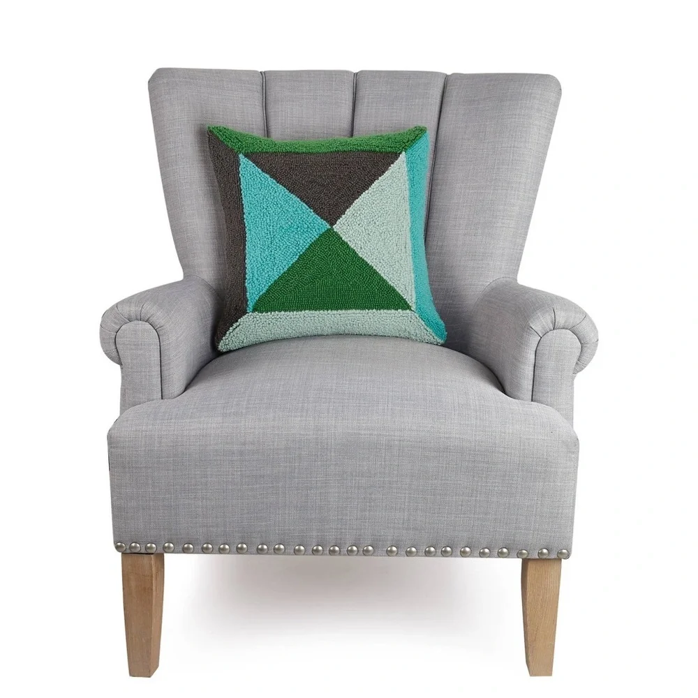 🆕 Handcrafted Cool Geometric Square Hook Pillow